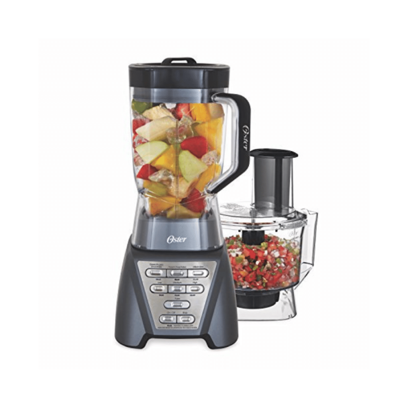 Oster Pro 1200 Blender With Professional Tritan Jar And Food Processor Attachment, Metallic Grey