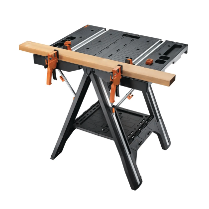 Worx Pegasus Multi-Function Work Table And Sawhorse With Quick Clamps And Holding Pegs – WX051