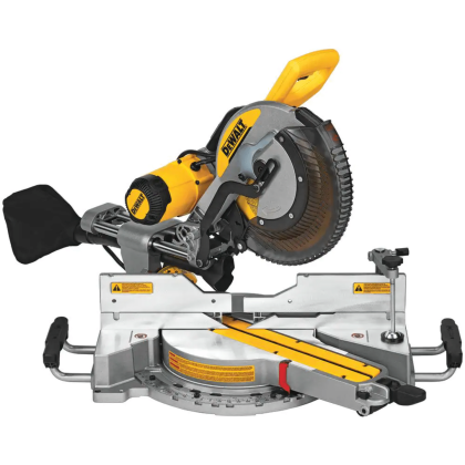 Dewalt 15 Amp Corded 12 in. Double Bevel Sliding Compound Miter Saw, Blade Wrench & Material Clamp