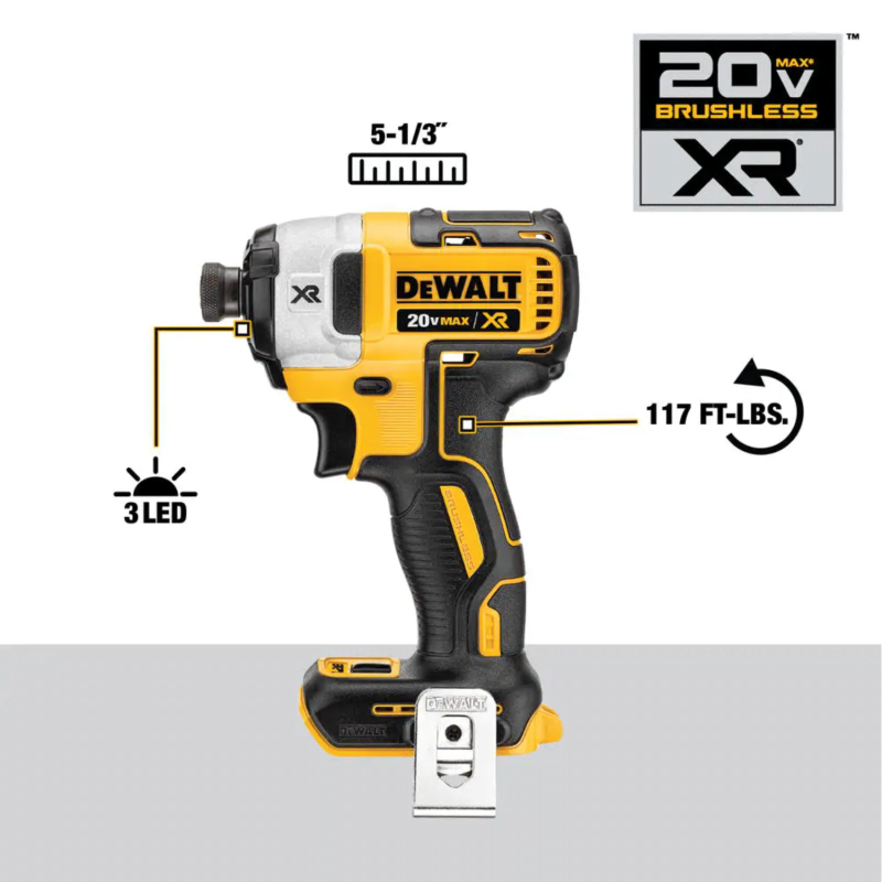 Dewalt 20V Max XR Cordless Drill Combo Kit, Brushless, 2-Tool