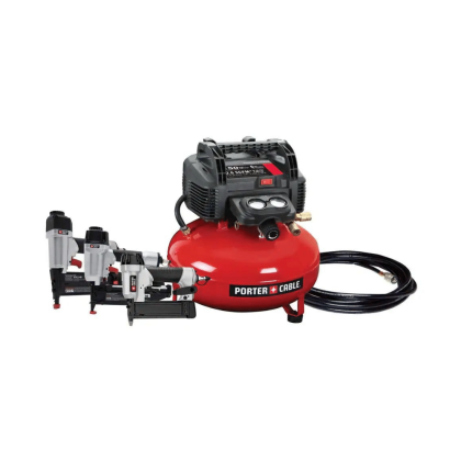 Porter-Cable 6 Gal. Portable Electric Air Compressor With 16-Gauge, 18-Gauge and 23-Gauge Nailer Combo Kit (3-Tool)
