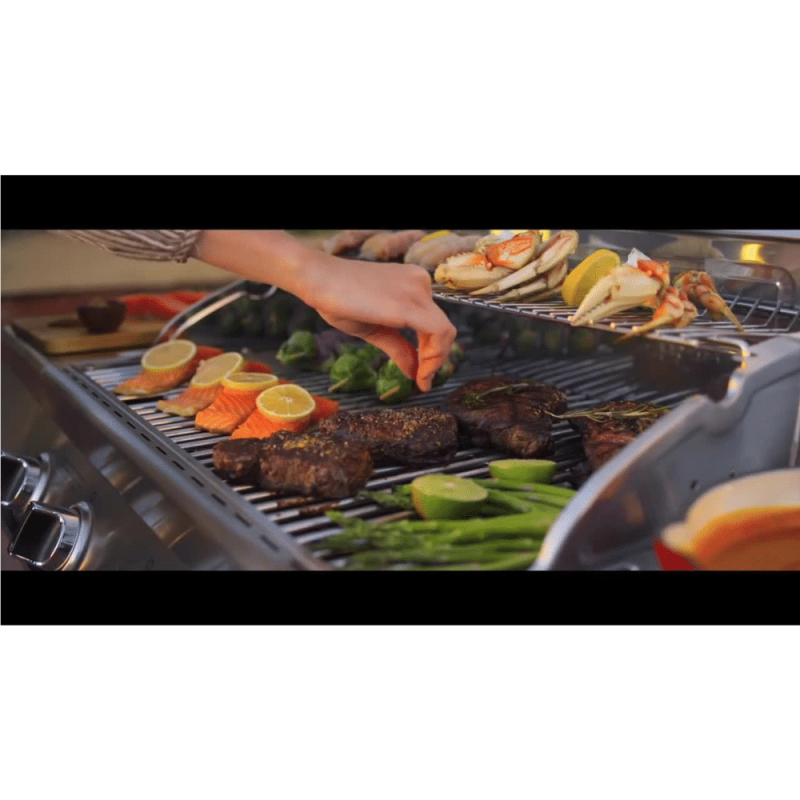 Nexgrill 4-Burner Propane Gas Grill in Stainless Steel with Side Burner