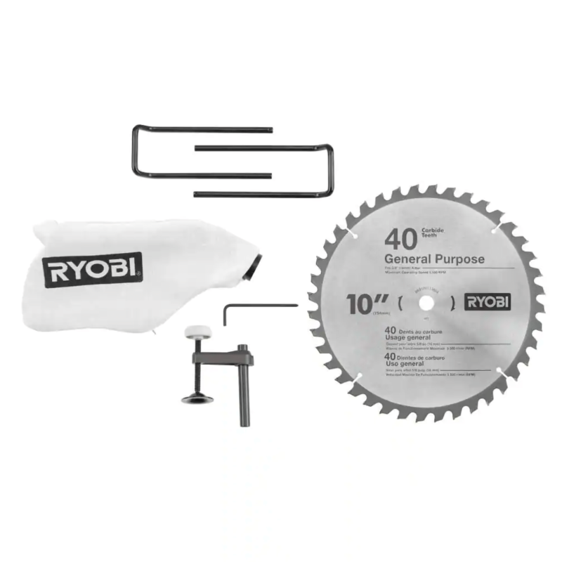 Ryobi 15 Amp 10 in. Sliding Compound Miter Saw and 18V Cordless ONE+ Drill/Driver, Circular Saw Kit