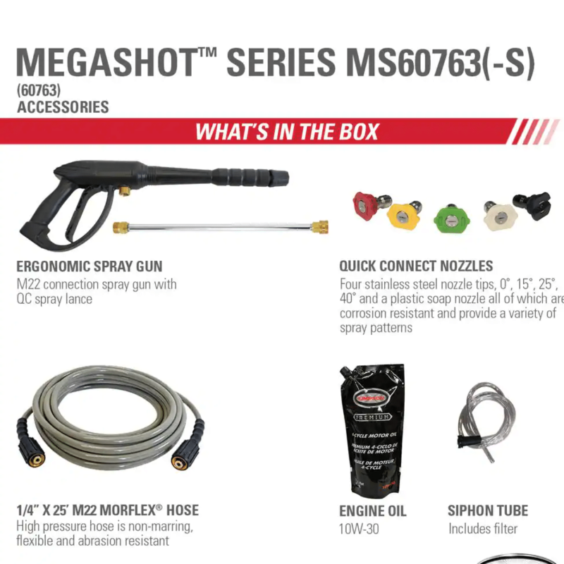 Simpson MegaShot 3100 PSI 2.4 GPM Gas Cold Water Pressure Washer with Kohler RH265 Engine