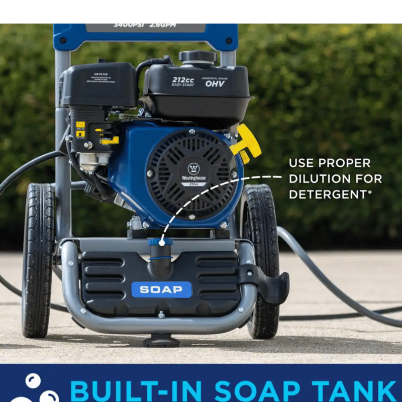 Westinghouse WPX3400 WPX Max 3400 PSI 2.6 GPM Cold Water Gas Pressure Washer