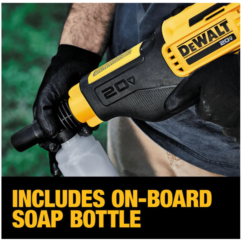Dewalt 20V Max 550PSI, 1.0GPM Cold Water Cordless Electric Power Cleaner with 20-Volt Max Lithium-Ion (1) 5.0 Ah Battery
