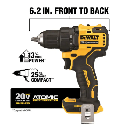 Dewalt Atomic 20v Max Cordless Brushless Compact 1/2 in. Drill/Driver, (2) 20V 1.3Ah Batteries & Oscillating Tool