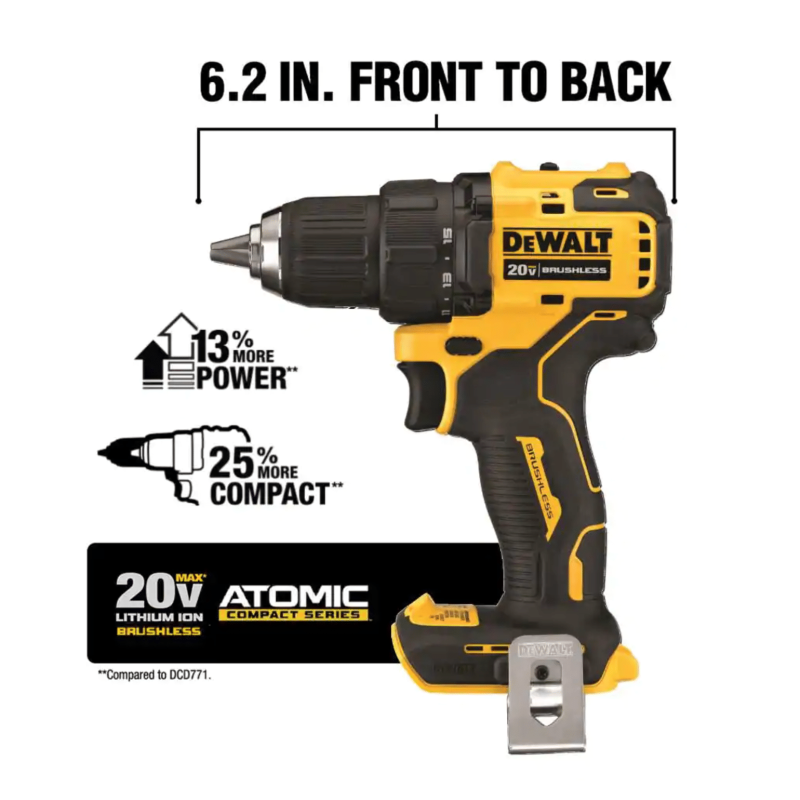 Dewalt Atomic 20-Volt MAX Cordless Brushless Compact Drill/Impact Combo Kit (2-Tool) with Atomic Compact Reciprocating Saw (DCK278C2W369B)