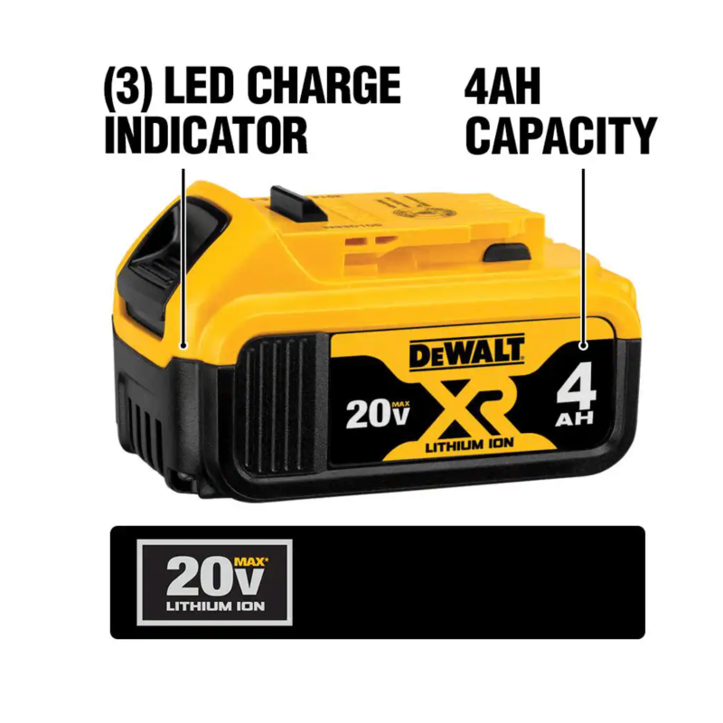 Dewalt 20-Volt MAX Cordless 4-1/2 in. to 5 in. Grinder with (1) 20-Volt 4.0Ah Battery (DCG412BWDCB204)
