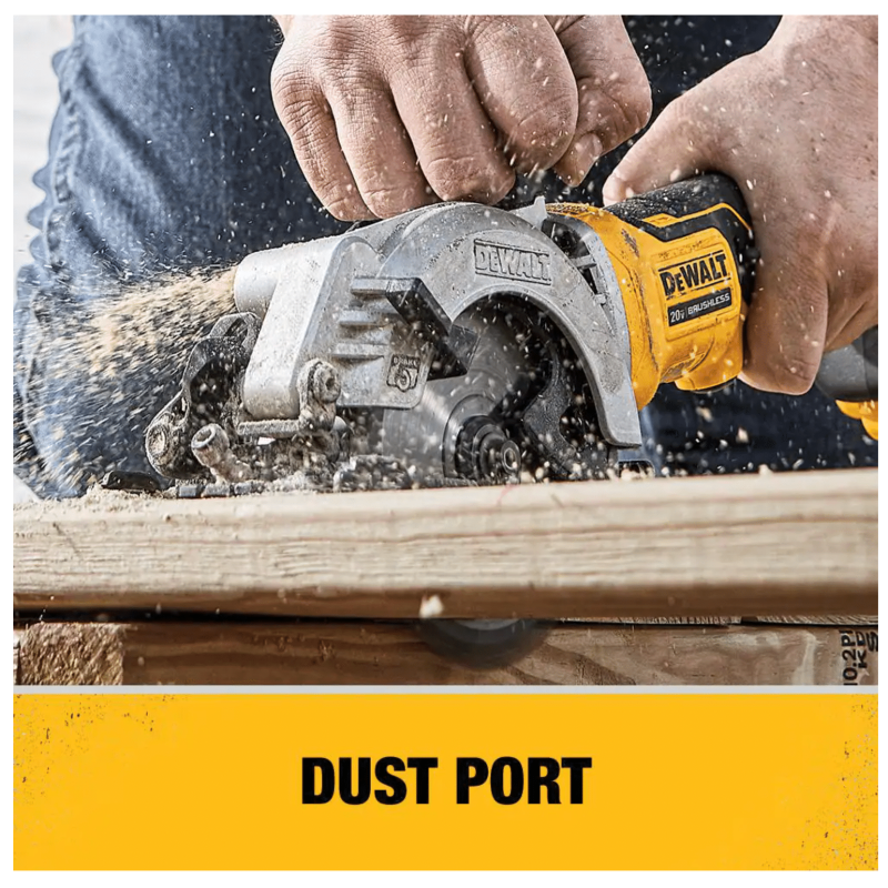 Dewalt Atomic 20V Max Cordless Brushless Compact 1/2 in. Drill/Driver, (2) 20-Volt 1.3Ah Batteries & 4-1/2 in. Circular Saw (DCD708C2W571B)