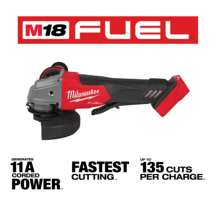 Milwaukee M18 Fuel 18V Lithium-Ion Brushless Cordless 4-1/2 in./5 in. Grinder and Starter Kit w/ 5.0 Ah Battery and Charger (2880-20-48-59-1850)