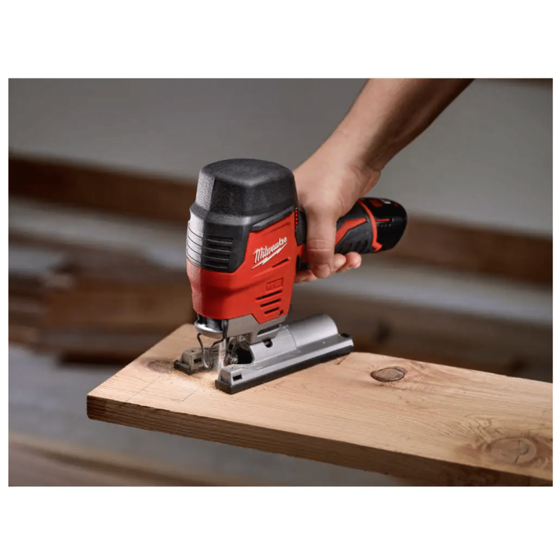 Milwaukee M12 12-Volt Lithium-Ion Cordless Jig Saw with M12 10 oz. Caulk and Adhesive Gun and 6.0 Ah XC Battery Pack (2445-20-2441-20-48-11-2460)