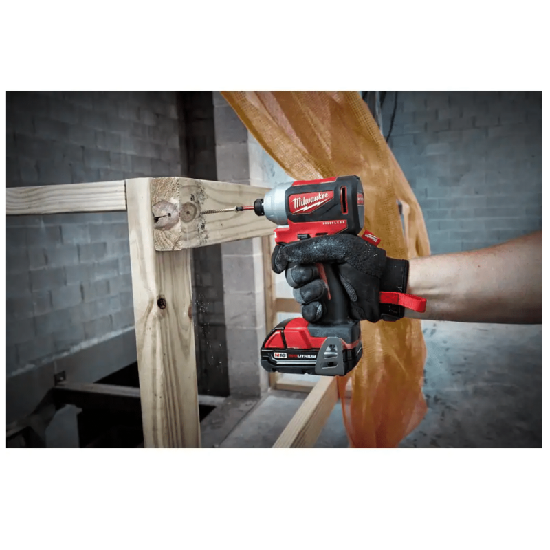 Milwaukee M18 18V Lithium-Ion Brushless Cordless Compact Drill/Impact Combo Kit W/ HACKZALL Reciprocating Saw (2892-22CT-2625-20)