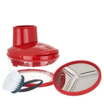 Kuhn Rikon 4-Cup Easy Cut Food Slicer & Grater Model, Red