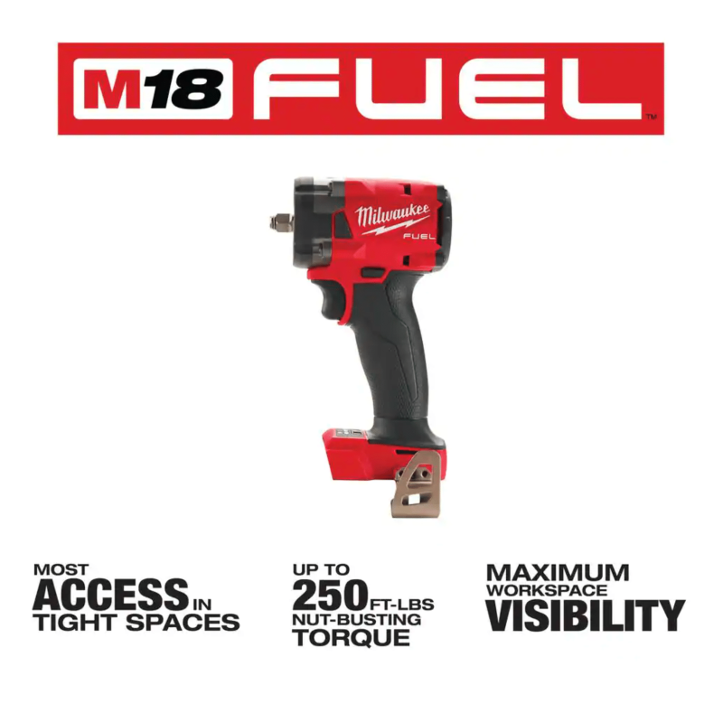 Milwaukee M18 Fuel 18-Volt Lithium-Ion Brushless Cordless 1/2 in. & 3/8 in. Impact Wrench with Friction Ring (2767-20-2854-20)