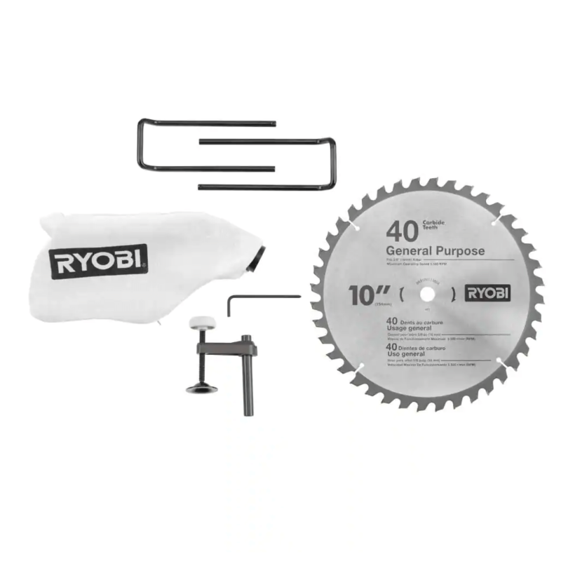 Ryobi 15 Amp 10 in. Sliding Compound Miter Saw and Universal Miter Saw Quickstand (TSS103-A18MS01G)