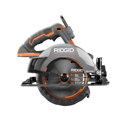 Ridgid 18V Brushless Cordless 7-1/4 in. Circular Saw with 18V 4.0 Ah Max Output Lithium-Ion Battery (R8654B-AC840040)