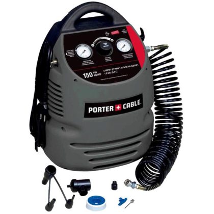 Porter-Cable CMB15 0.8 HP 1.5 Gallon Oil-Free Hand Carry Air Compressor Kit