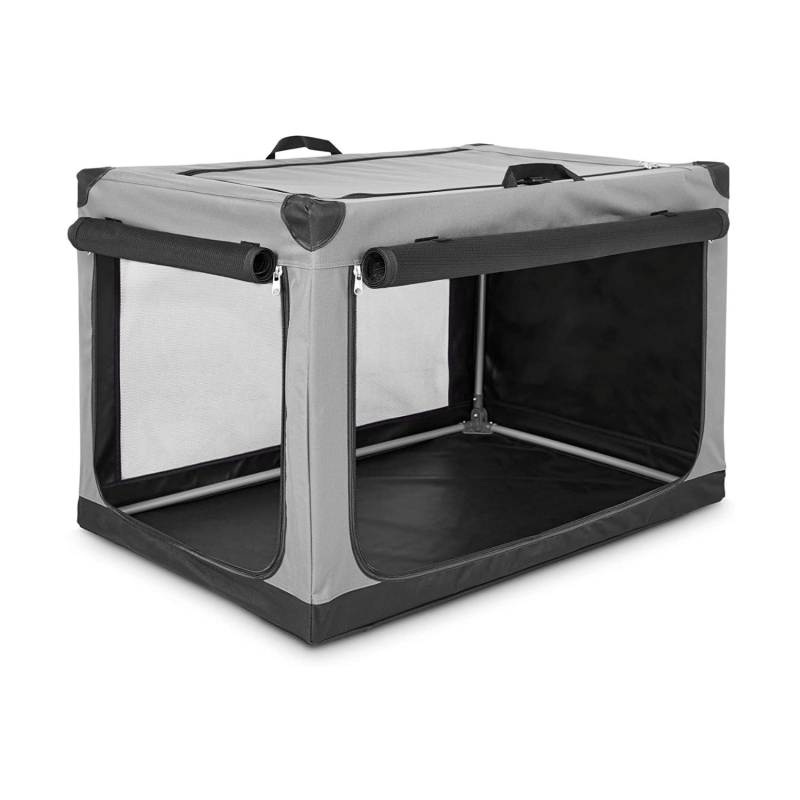 Animaze Portable Canvas Dark Grey Dog Crate, 36"