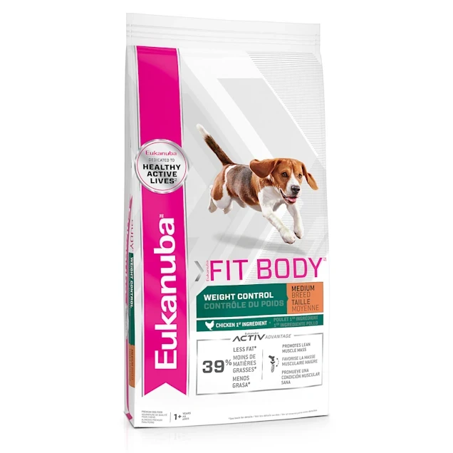 Eukanuba Fit Body Weight Control Medium Breed Dry Dog Food, 30 lbs.