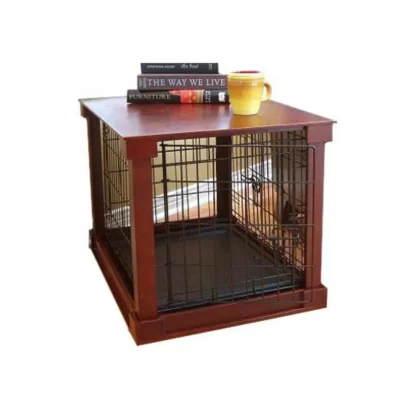 Zoovilla Small Dog Crate with Wooden Cover, 18"L X 24" W X 19"H