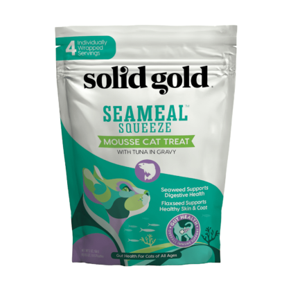 Solid Gold Seameal Squeeze with Tuna in Gravy Mousse Cat Treat, 2 oz., Case of 24