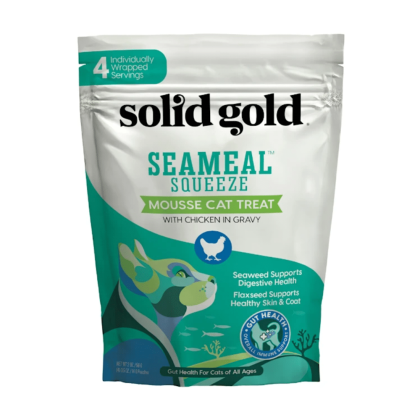 Solid Gold Seameal Squeeze with Chicken in Gravy Mousse Cat Treat, 2 oz., Case of 24