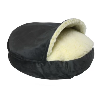 Snoozer Orthopedic Luxury Micro Suede Cozy Cave Pet Bed in Anthracite