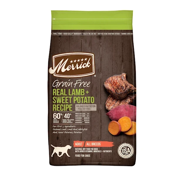 Merrick Grain Free Real Lamb & Sweet Potato Recipe Dry Dog Food, 22 lbs.