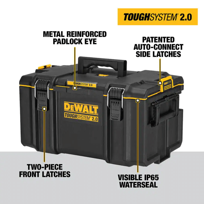 Dewalt ToughSystem 2.0 Small Tool Box with Bonus 22 in. Medium Tool Box & 24 in. Mobile Tool Box, 3-Piece Set Dwst08165w00450