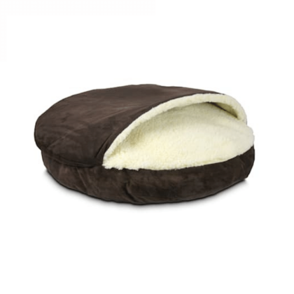 Snoozer Orthopedic Luxury Micro Suede Cozy Cave Pet Bed In Brown, 45" L x 45" W