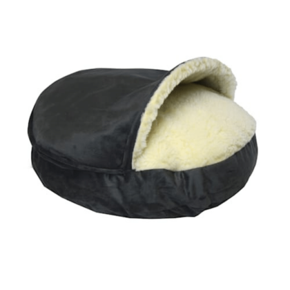 Snoozer Luxury Micro Suede Cozy Cave Pet Bed In Anthracite