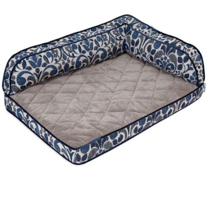La-Z-Boy Sadie Blue Jacquard Sofa Dog Bed, 38"L X 29" W