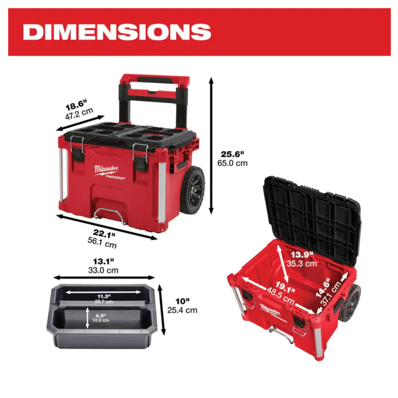 Milwaukee Packout 22 in. Rolling Tool Box (48-22-8426)