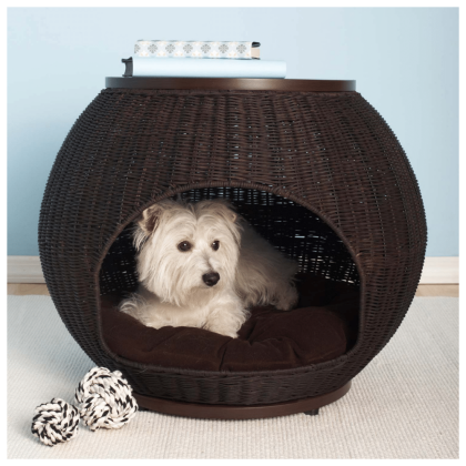 Refined Canine Igloo Deluxe End Table Dog Bed, 25" L x 25" W