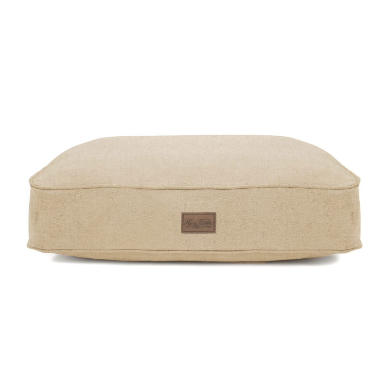 Harry Barker Natural Tweed Rectangle Dog Bed, 26" L X 20" W X 5" H