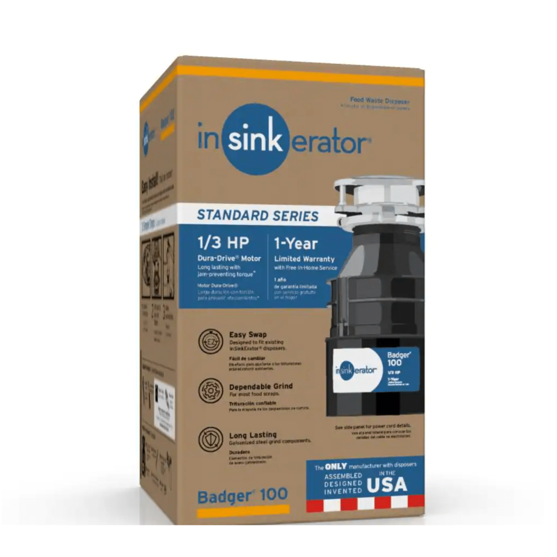 InSinkErator Badger 100 Standard Series 1/3 HP Continuous Feed Garbage Disposal