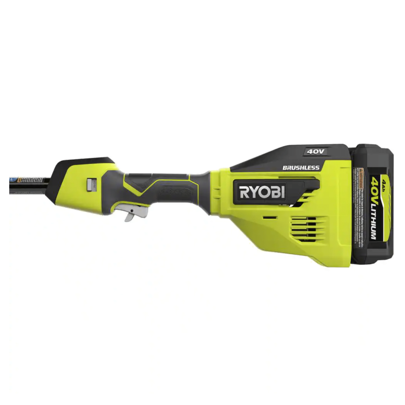 Ryobi 40V Brushless Cordless Battery Attachment Capable String Trimmer with 4.0 Ah Battery & Charger (RY40270VNM)