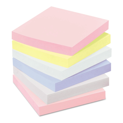 Post-it Greener Recyled Notes, 3x3, 75 Sheet Pads, 24 Pads, Helsinki Collection