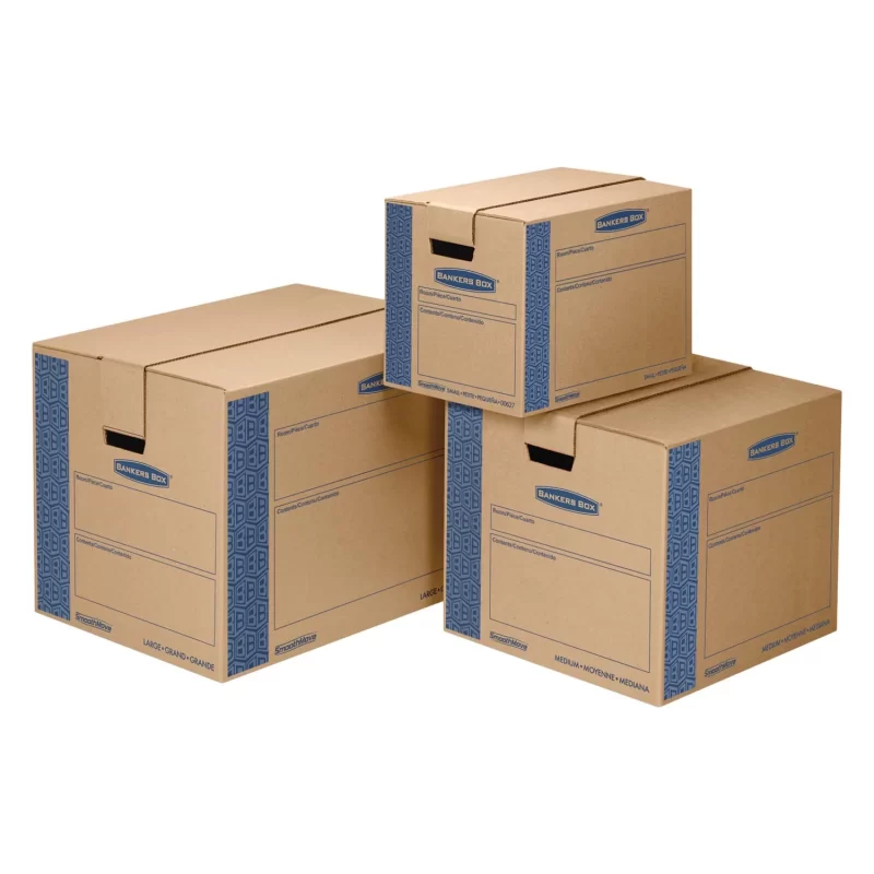 Bankers Box SmoothMove Prime Small Moving/Storage Boxes, Kraft (17 1/4" x 12 3/8" x 12 5/8", 10 ct.)