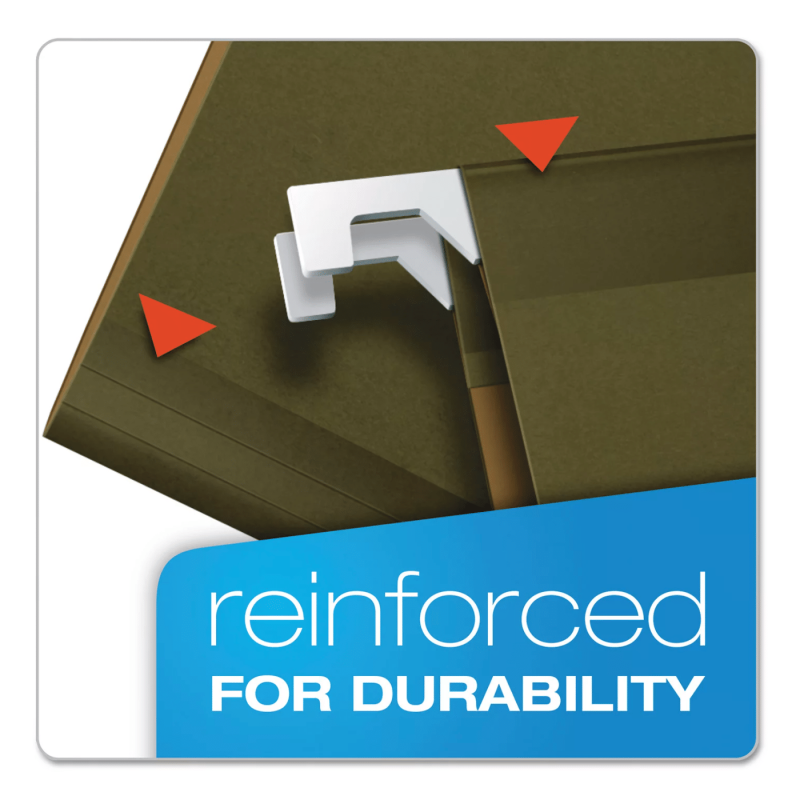 Pendaflex 4” Reinforced Extra Capacity Hanging Folders, Standard Green, Letter, 25 ct.