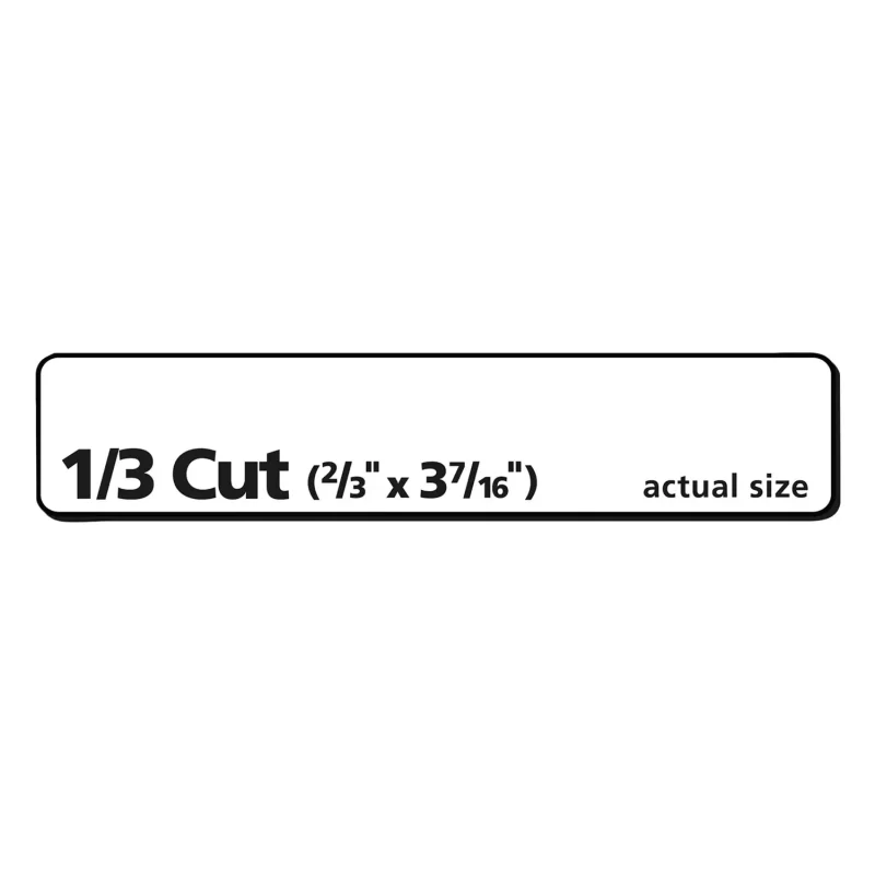 Avery Permanent TrueBlock File Folder Labels With Sure Feed Technology, 0.66 x 3.44, White, 30/Sheet, 25 Sheets/Pack