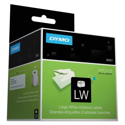 Dymo LabelWriter Address Labels, 1-2/5 x 3-1/2, White, 520/Box
