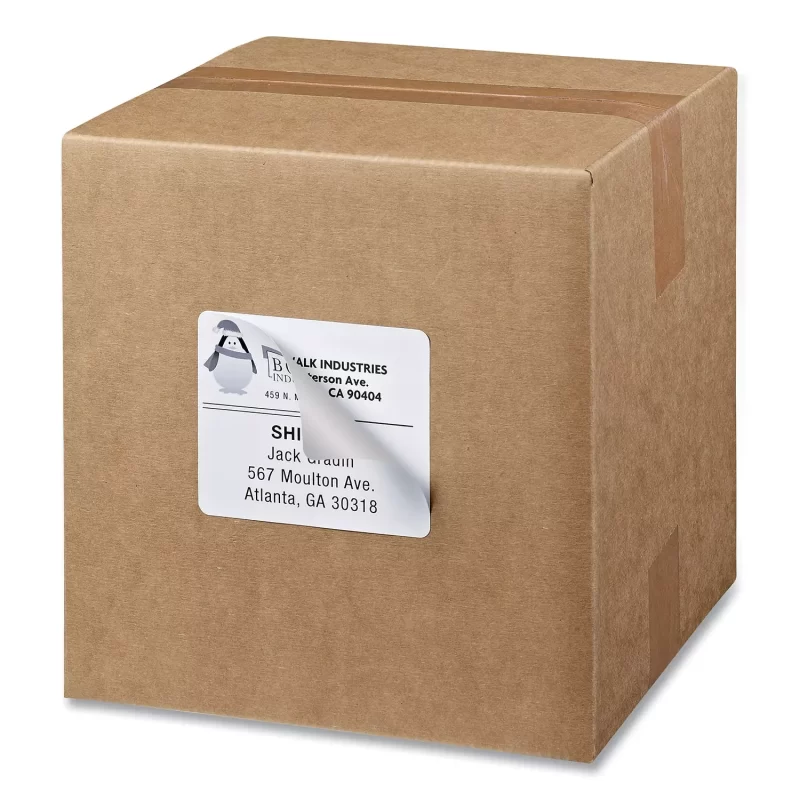 Avery Shipping Labels w/ TrueBlock Technology, Inkjet Printers, 3.33 x 4, White, 6/Sheet, 100 Sheets/Box