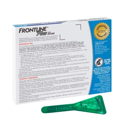 Frontline Plus Flea And Tick Treatment For Medium Dogs Up to 23 To 44 lbs., 8 Treatments, 8 Count