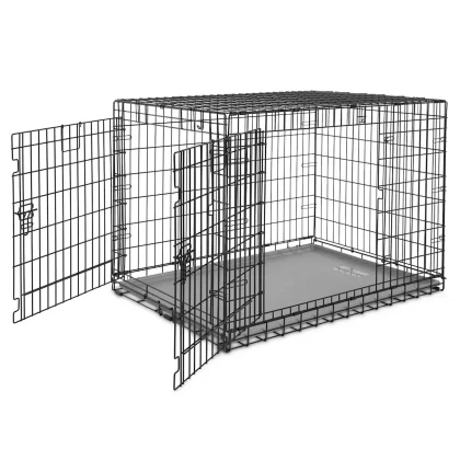 You & Me Ultra Tough 2-Door Folding Dog Crate, X-Large, 43"L x 29"W x 31"H