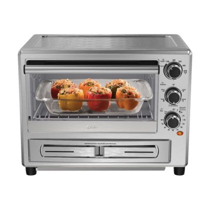 Oster Convection Oven with Dedicated Pizza Drawer, Stainless Steel