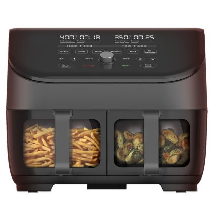 Instant Pot Vortex Plus Dual Basket Air Fryer with ClearCook, 8 Quart, 8-in1 Air Fry