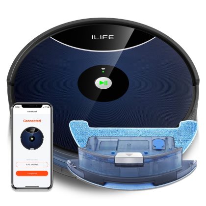 ILife A80 Max with Mopping, 2-In-1 Robot Vacuum & Mop , 2000Pa, Wi-Fi, 2-In-1 Roller Brush, Route Planning