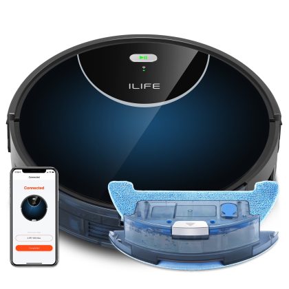 ILIfe V80 2-In-1 Robot Vacuum with Mopping, Wi-Fi, 2000Pa, Route Planning, XL 750ml Dustbin